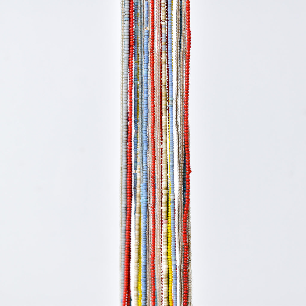 Fulani Beaded Necklace Multicolor Nigeria 33 Inch