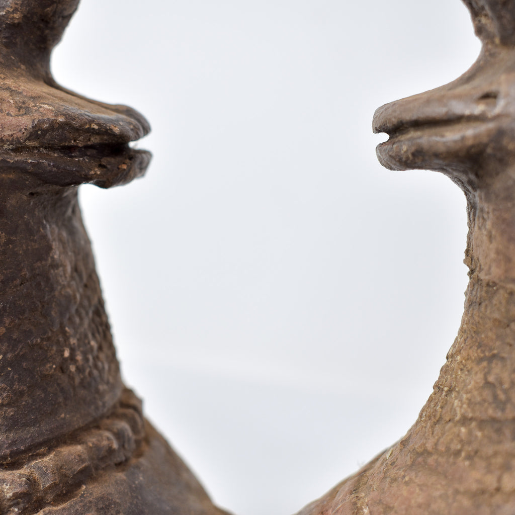 Mangbetu Double Figure Marriage Clay Vessel Congo