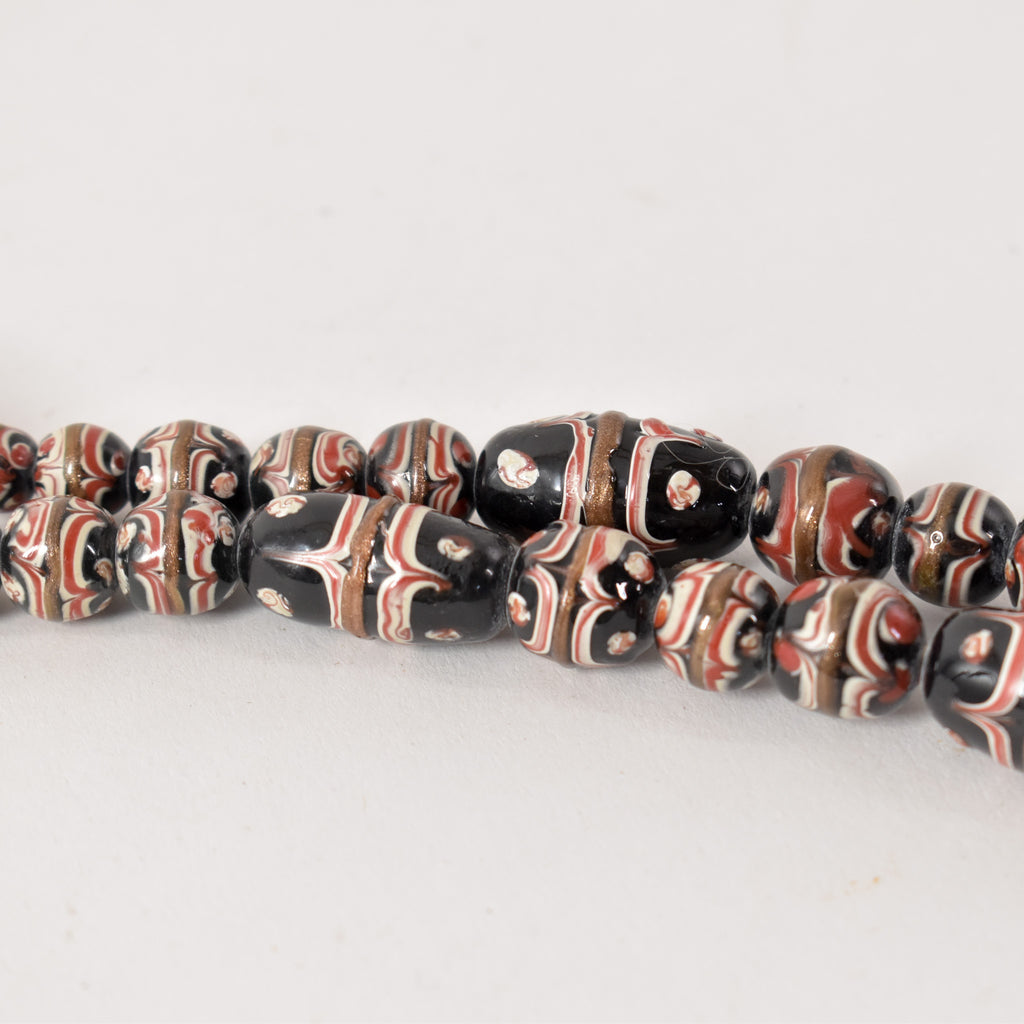 Fancy Red White and Black Beads Indonesia