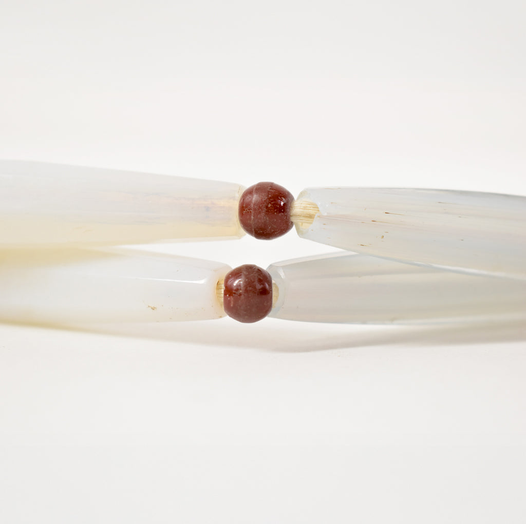 Translucent Faceted Bohemian Trade Beads X-Large 34 Inch