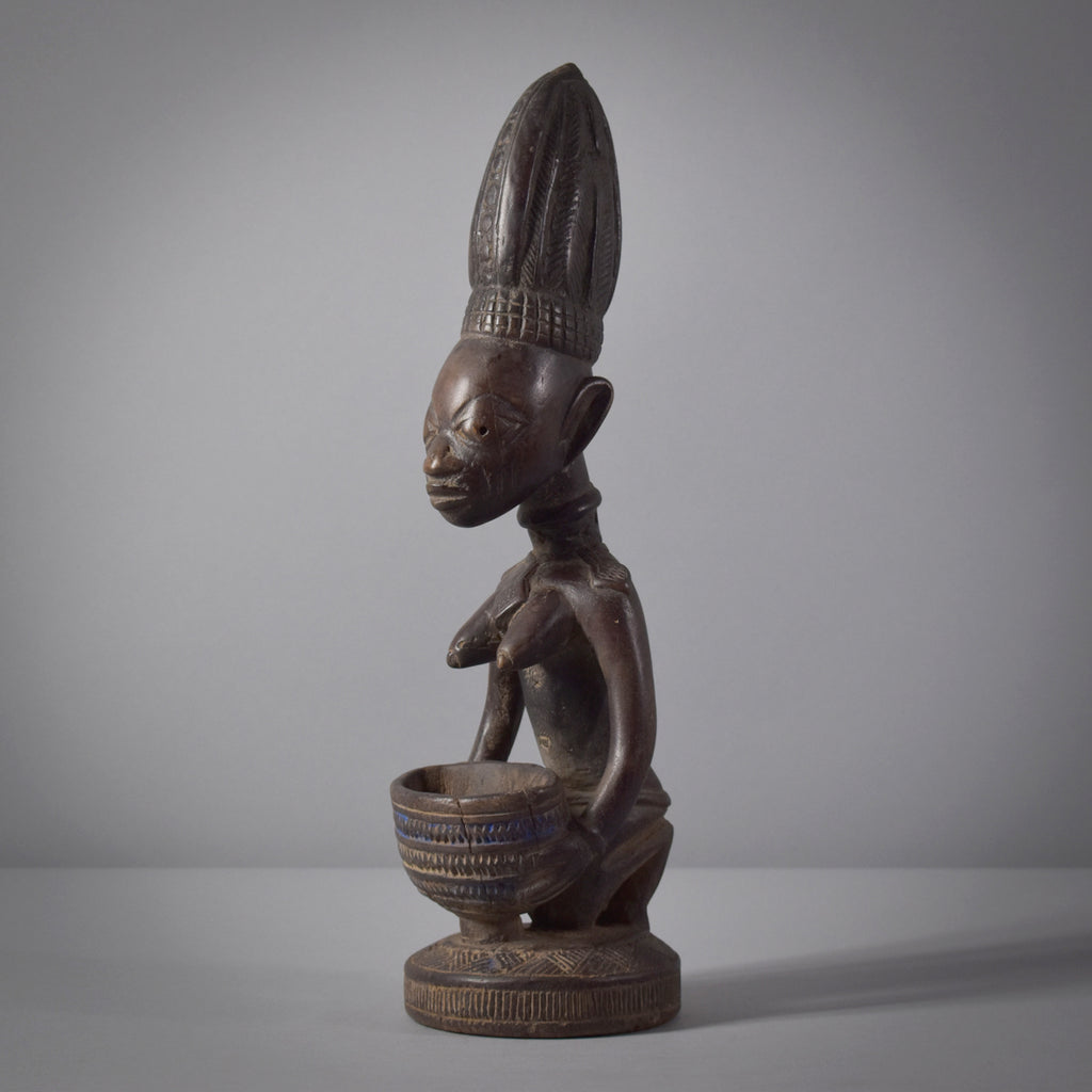 Yoruba Female Bowl Bearer Figure Nigeria