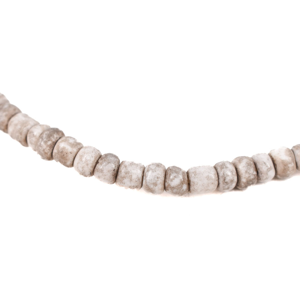 White Padre Bohemian Trade Beads Burma