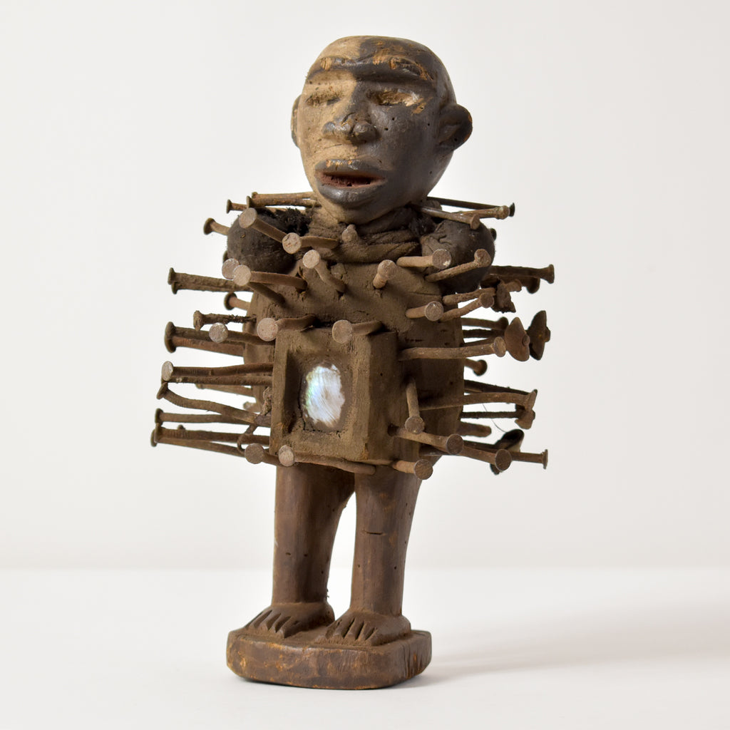 Bakongo Nkisi Power Nail Fetish Figure Congo