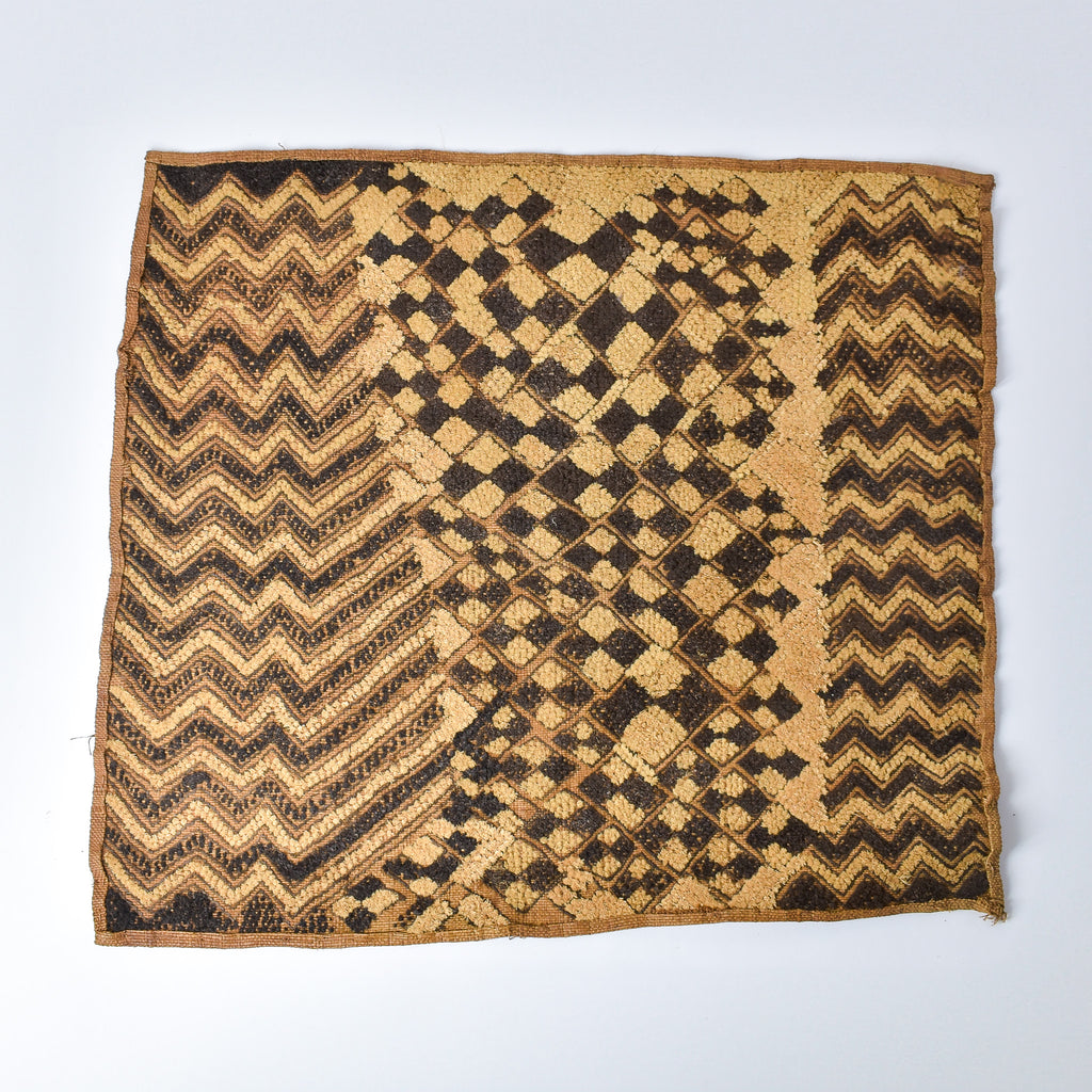 Kuba Raffia Square Textile Congo 24x21 Inch