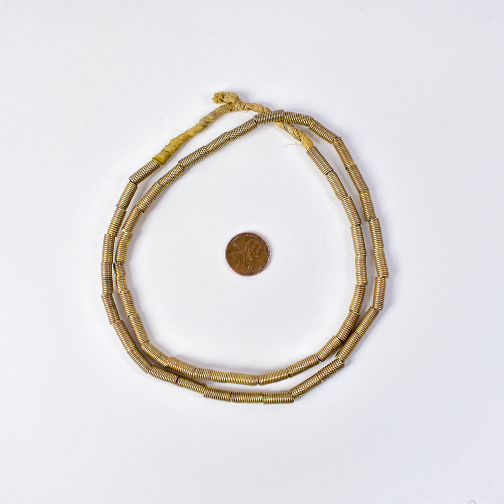 Brass Color Coil Beads Ethiopia