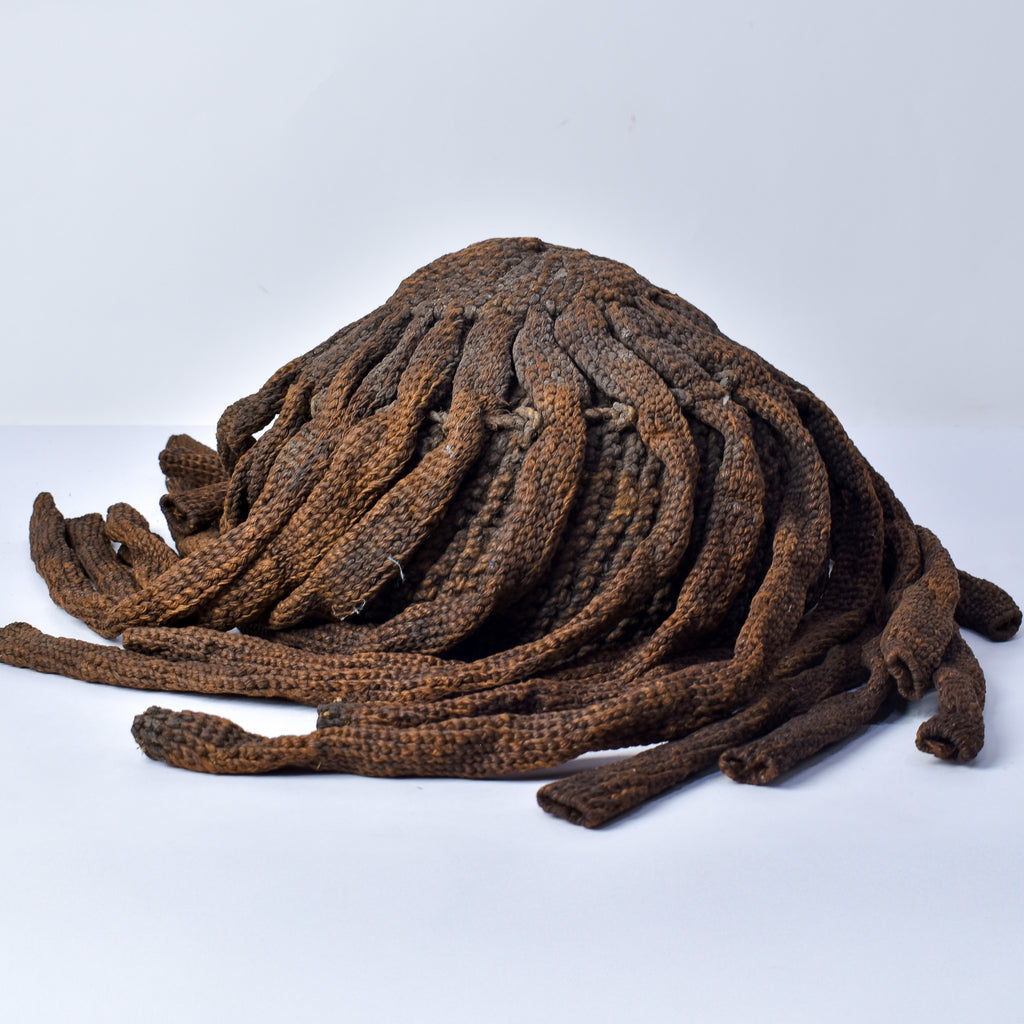 Bamileke Wood and Raffia Hat Cameroon