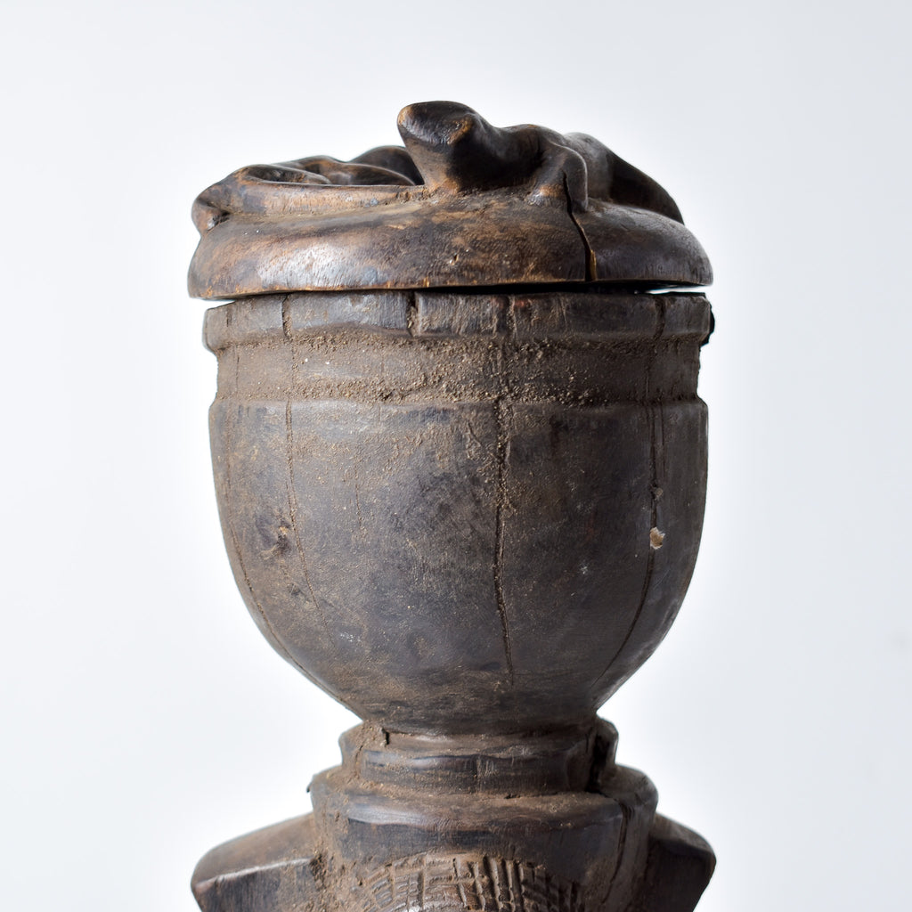 Chokwe Figure with Bowl with Lid Congo