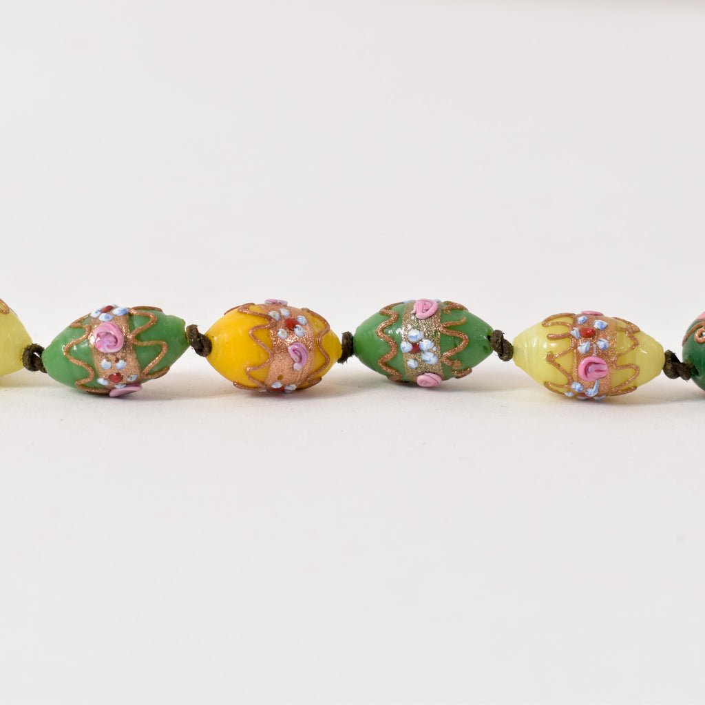 9 Floral Venetian Trade Beads Ericson Collection