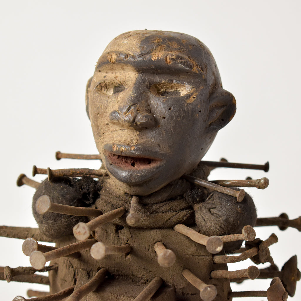 Bakongo Nkisi Power Nail Fetish Figure Congo