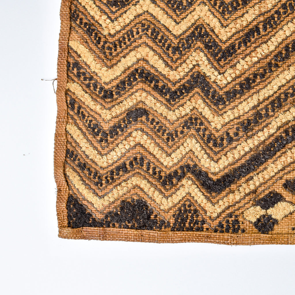 Kuba Raffia Square Textile Congo 24x21 Inch