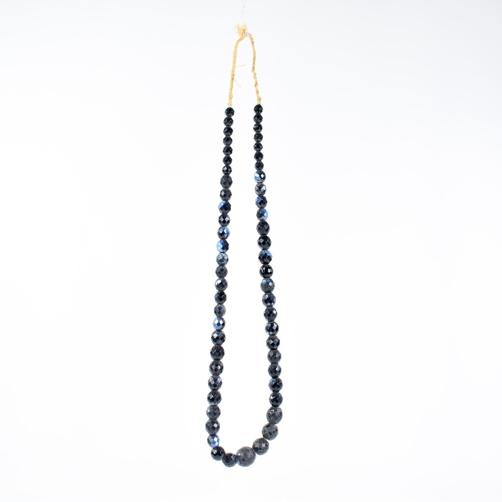 Iridescent Fumed Bohemian Trade Black Beads