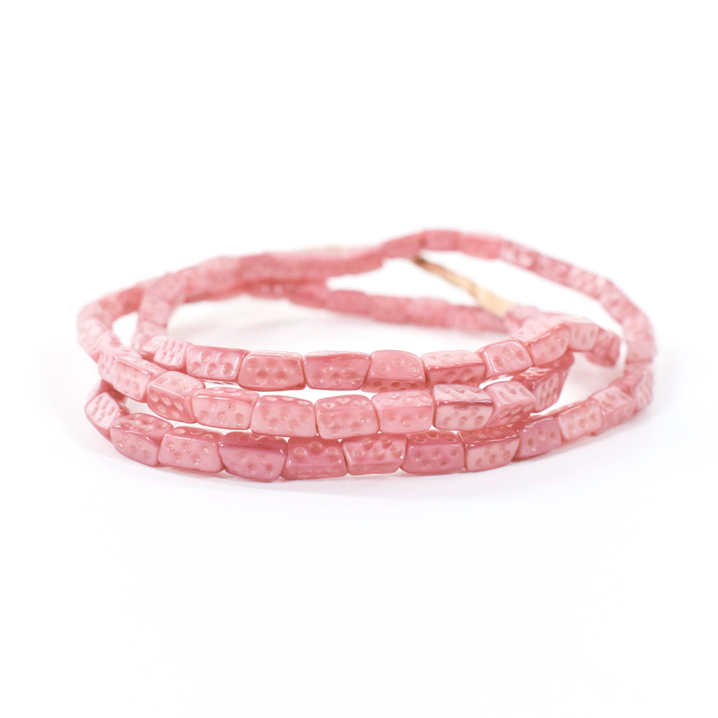 Pink Dice Venetian Trade Beads