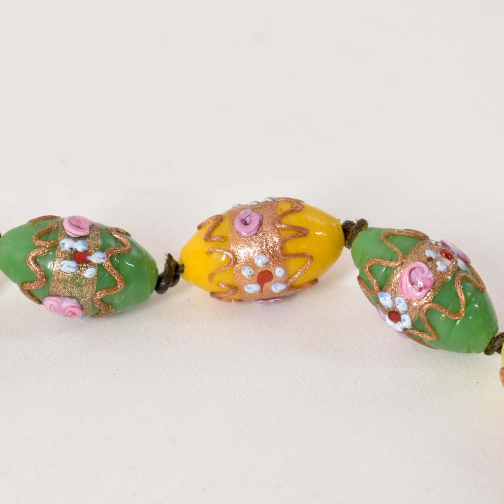 9 Floral Venetian Trade Beads Ericson Collection