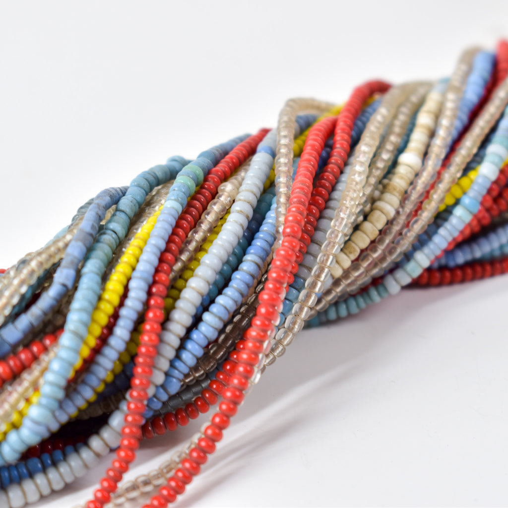 Fulani Beaded Necklace Multicolor Nigeria 33 Inch