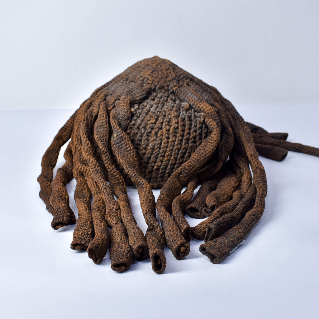 Bamileke Wood and Raffia Hat Cameroon