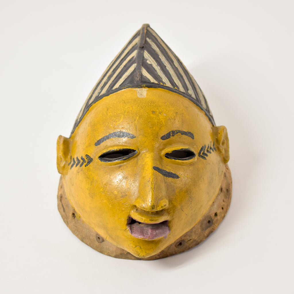 Yellow Yoruba Gelede Mask Nigeria Sidley Collection