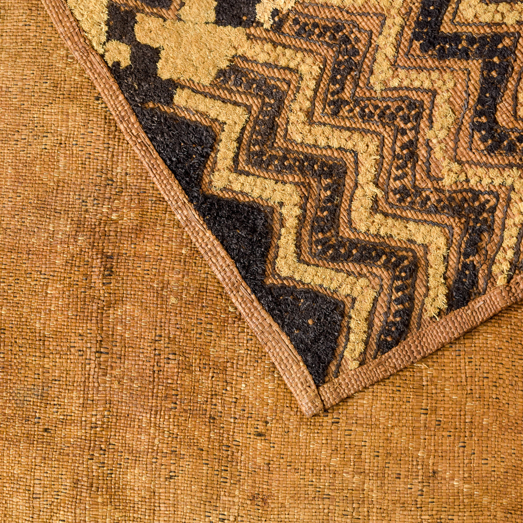 Kuba Raffia Square Textile Congo 24x21 Inch