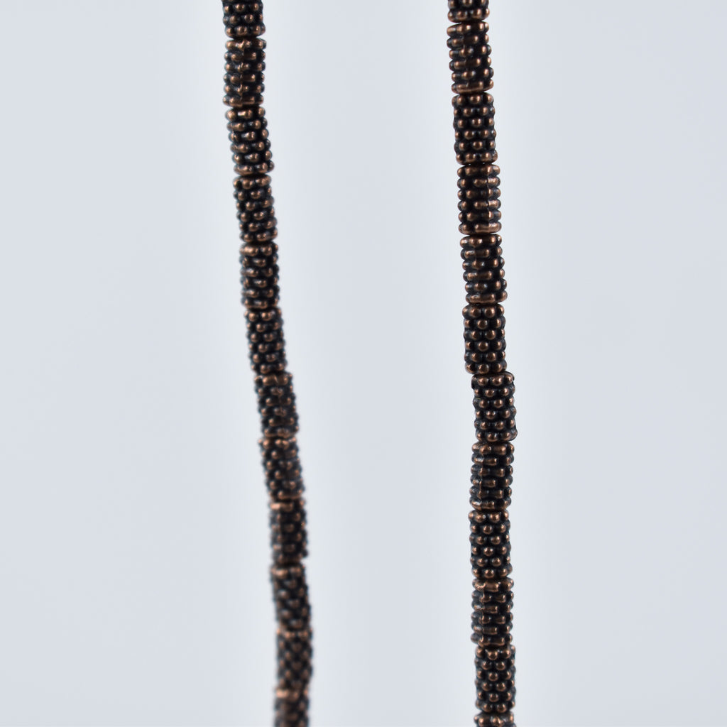 2 Strands Metal Trade Beads Ethiopia 34 Inch