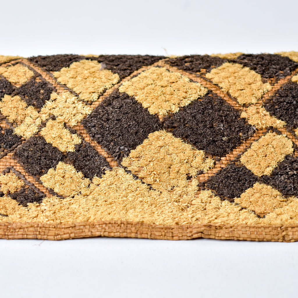 Kuba Raffia Square Textile Congo 24x21 Inch