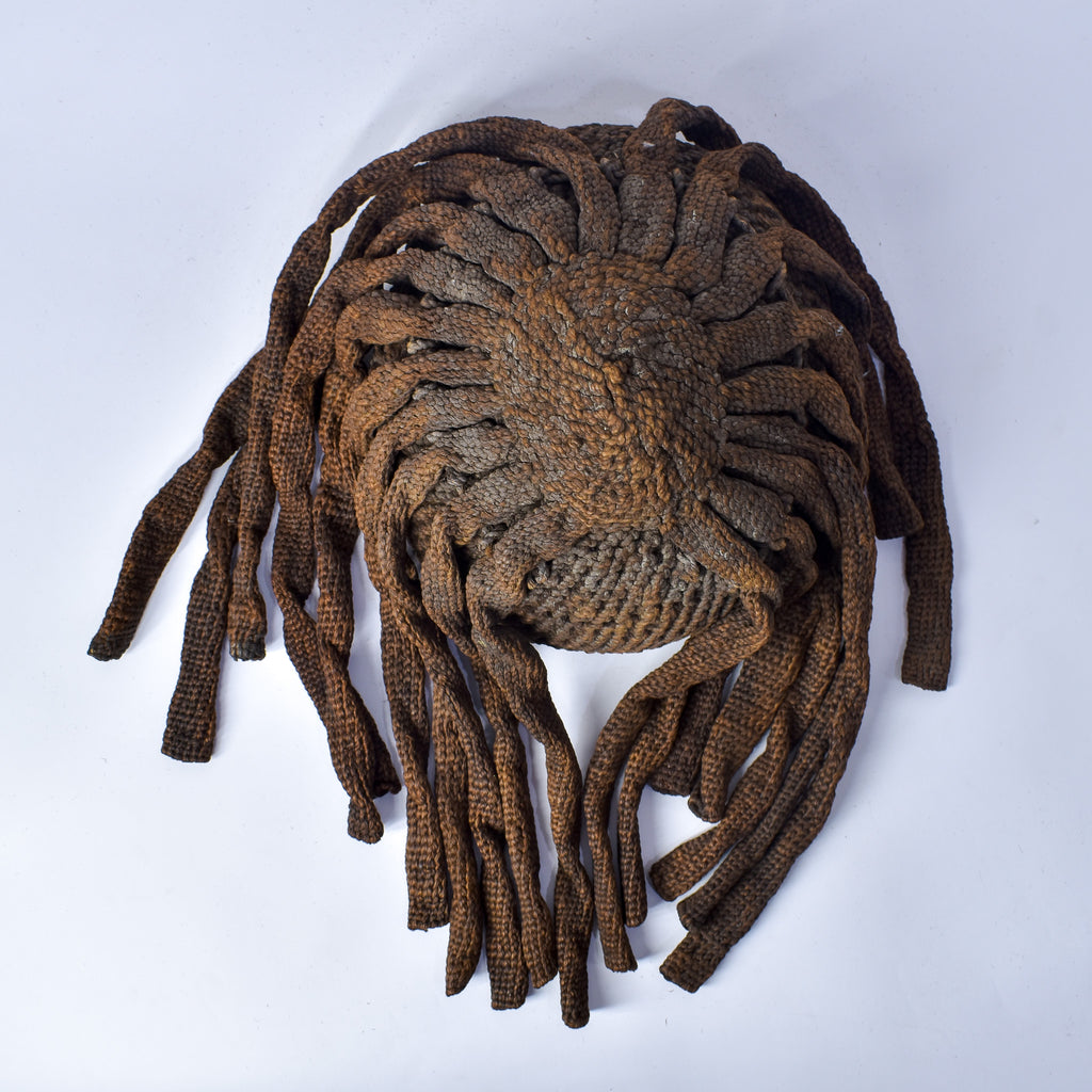 Bamileke Wood and Raffia Hat Cameroon