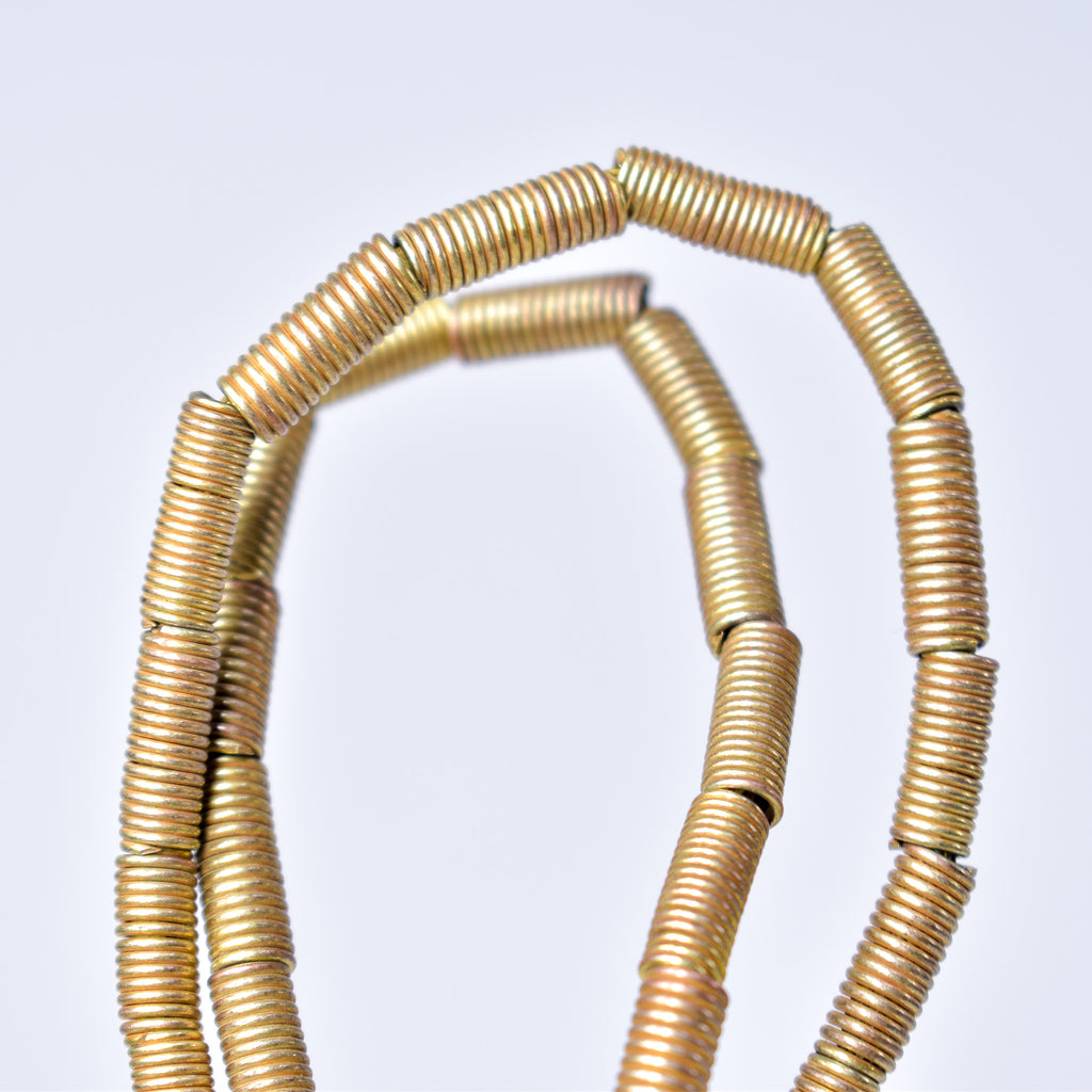 Brass Color Coil Beads Ethiopia
