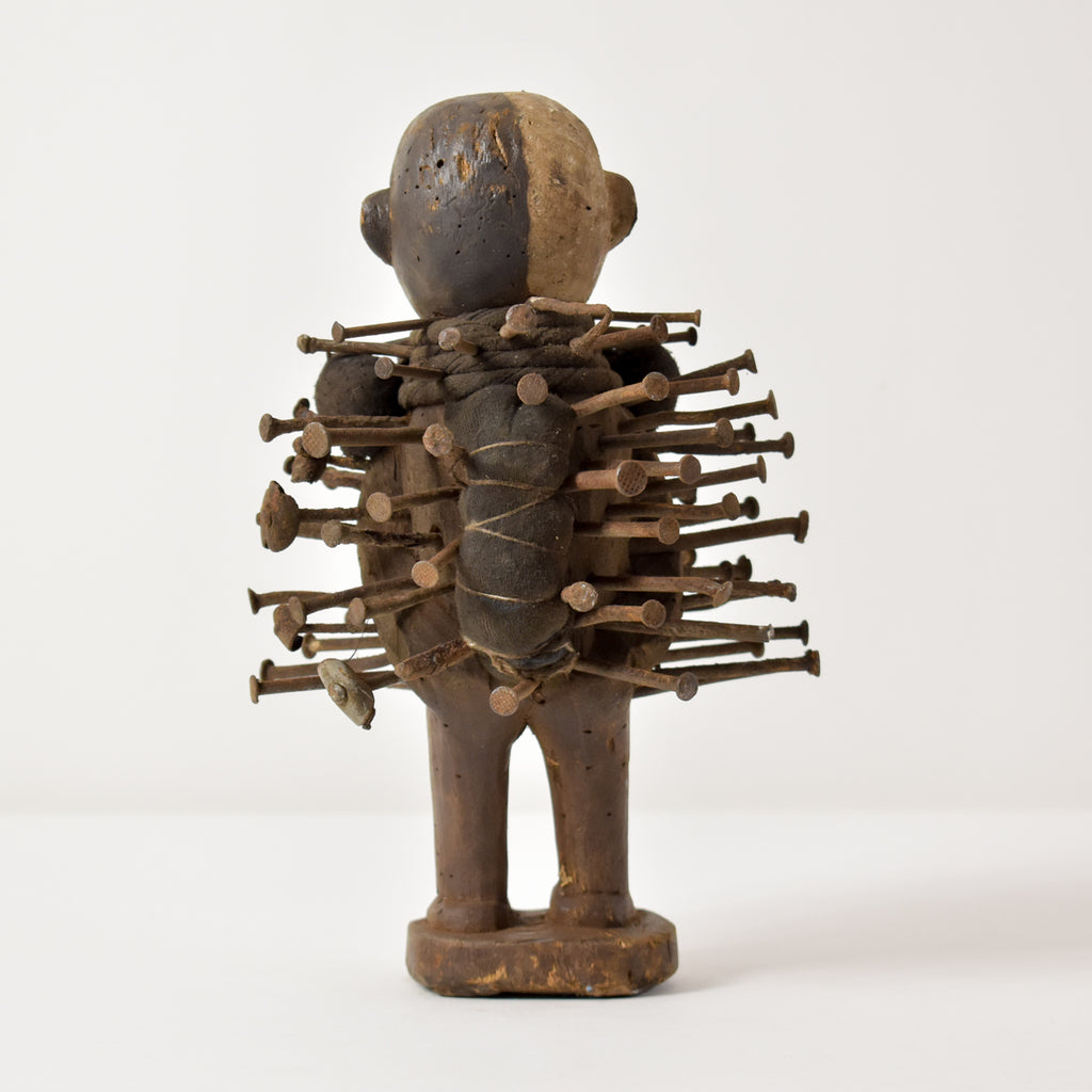 Bakongo Nkisi Power Nail Fetish Figure Congo