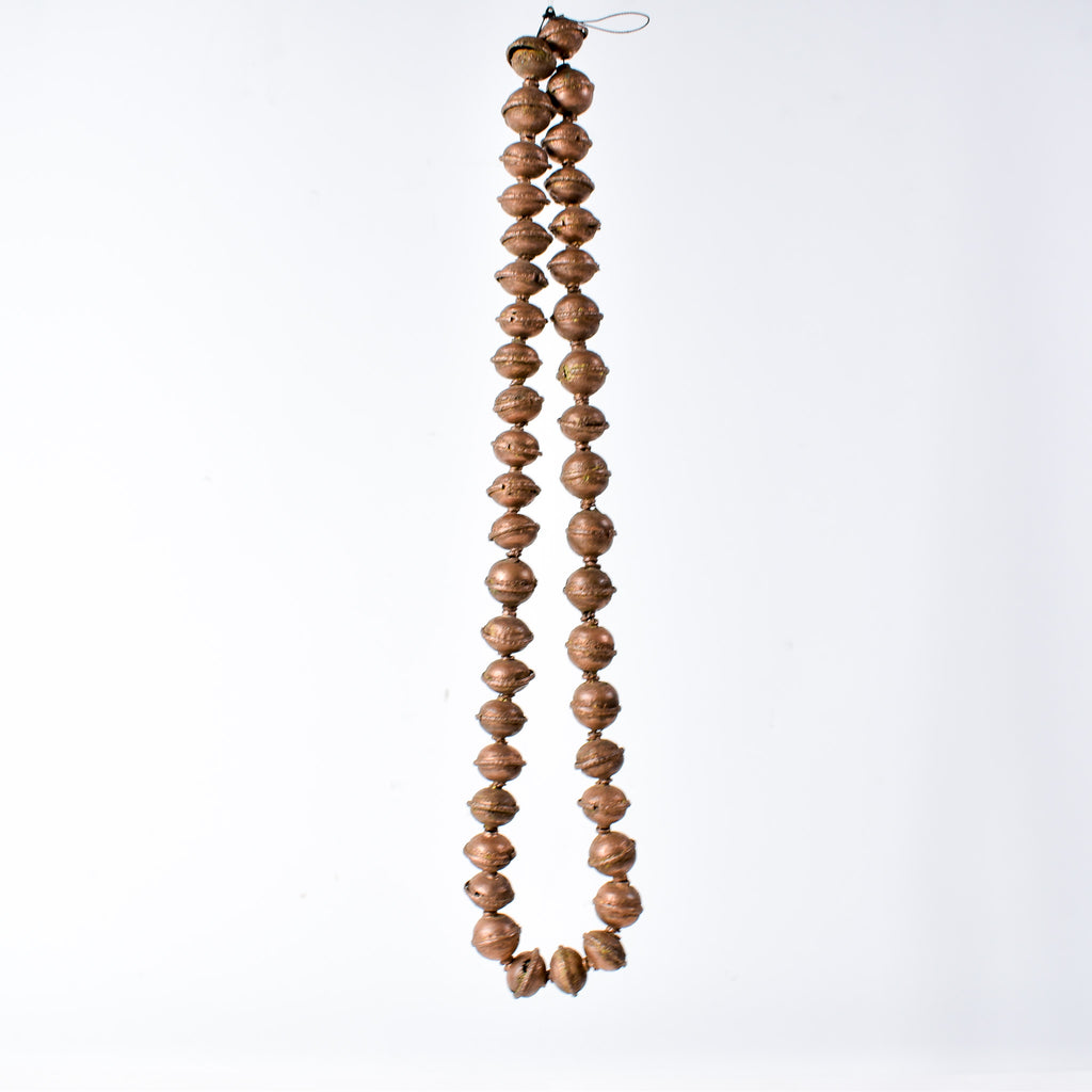 Large Ethiopian Copper Colored Metal Beads
