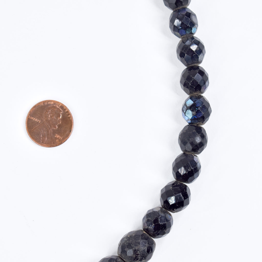 Iridescent Fumed Bohemian Trade Black Beads