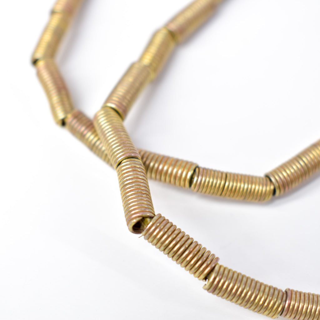 Brass Color Coil Beads Ethiopia
