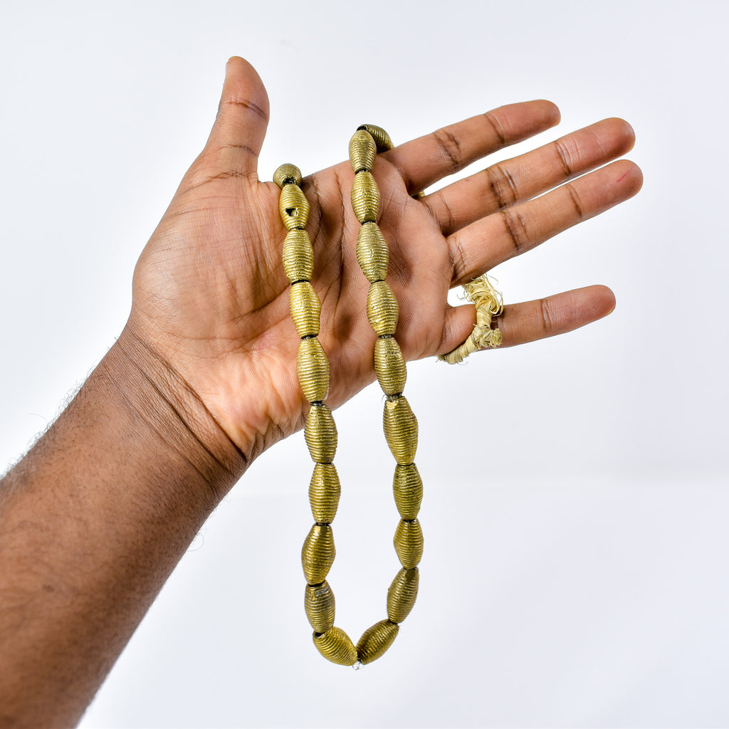 Baule Brass Hollow Beads Ghana