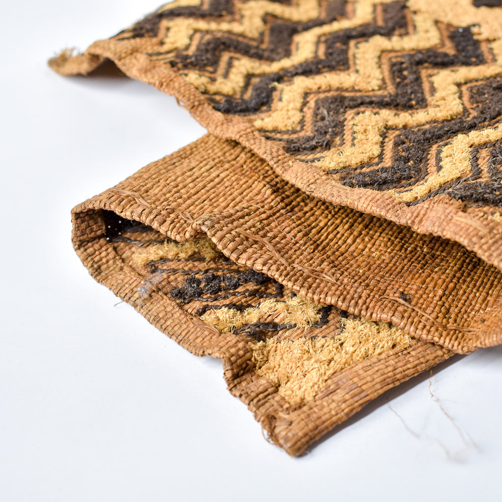 Kuba Raffia Square Textile Congo 24x21 Inch
