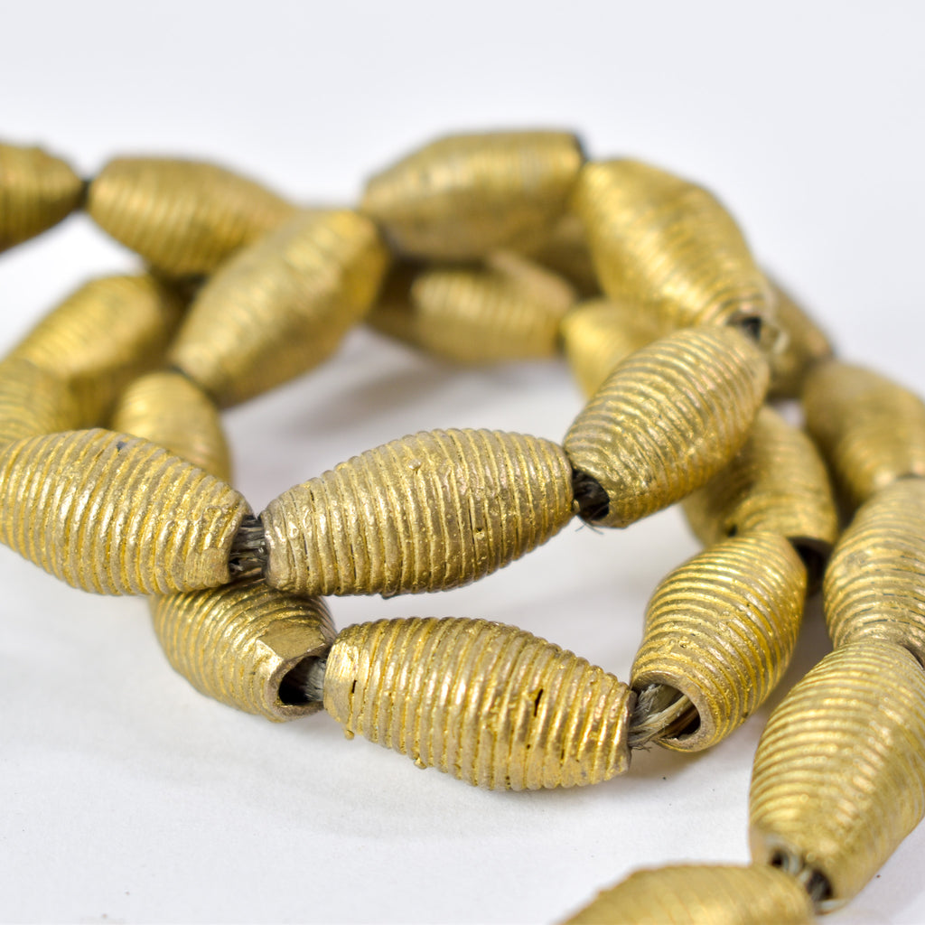 Baule Brass Hollow Beads Ghana