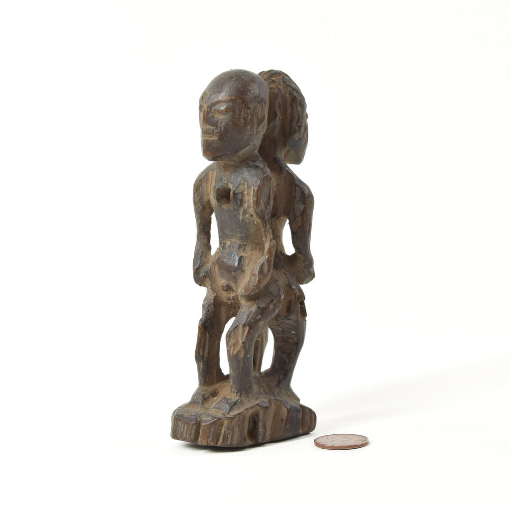 Luba Female and Male Fetish Figurine Congo