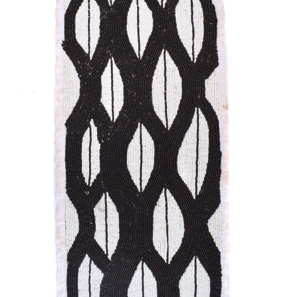 Yoruba Beaded Black and White Diviner's Panel Nigeria