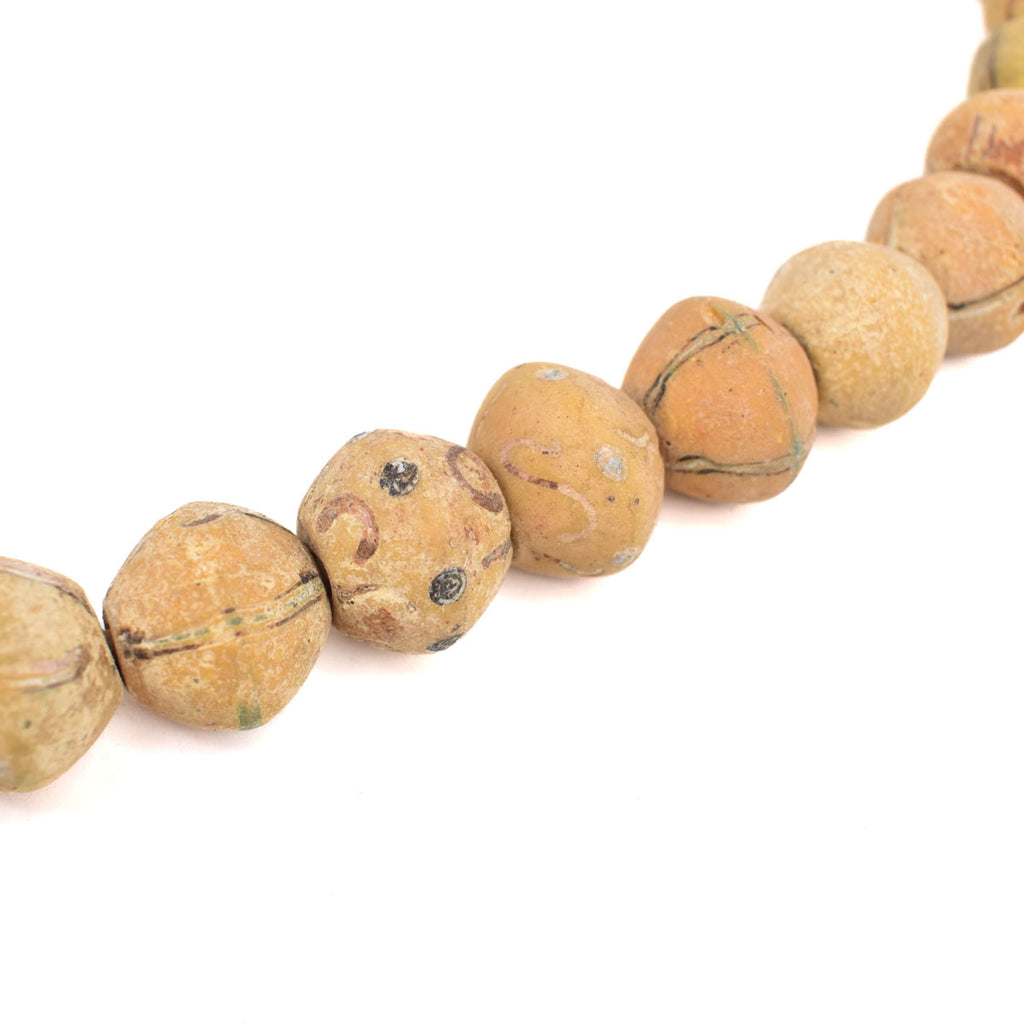 Yellow King Excavated Venetian Trade Beads