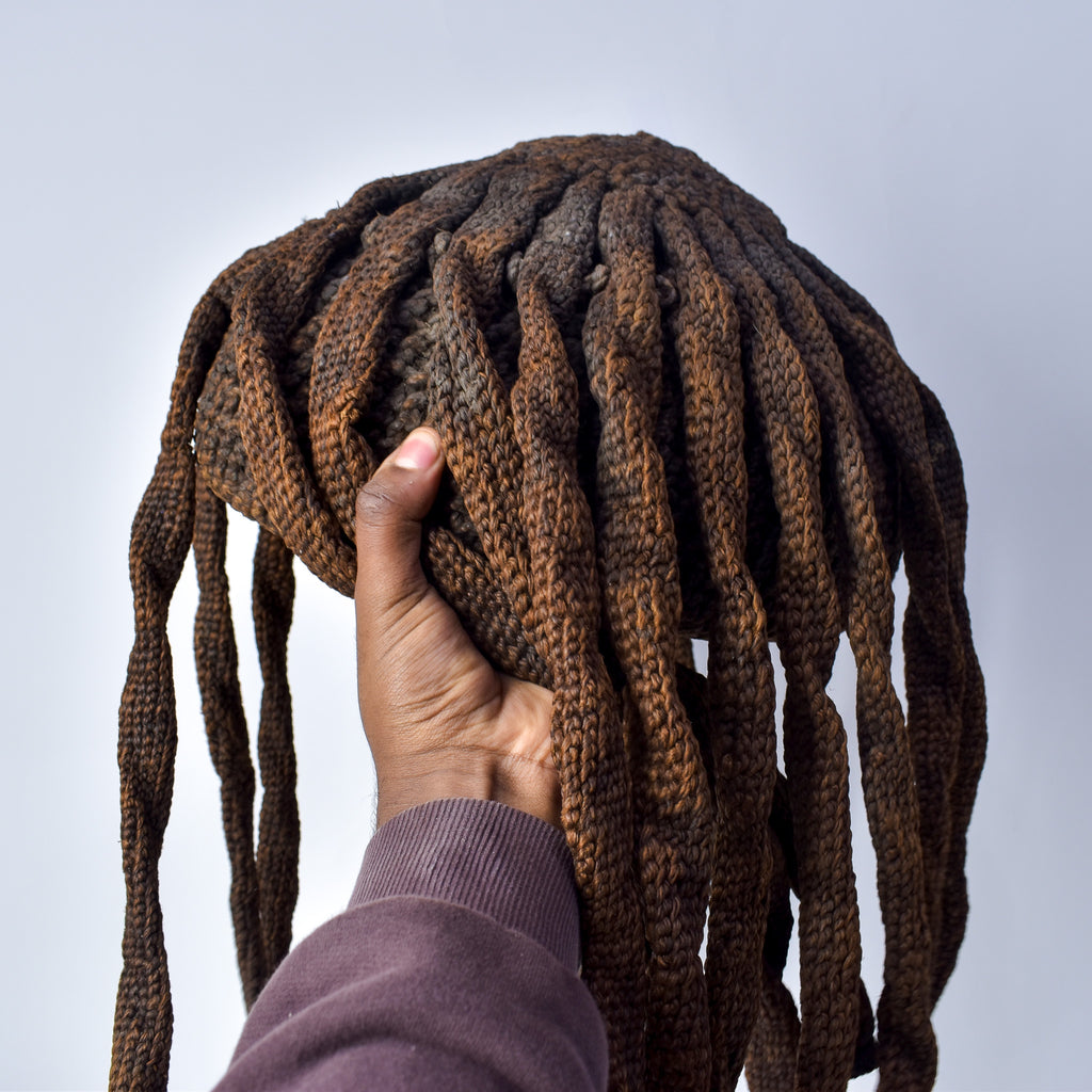 Bamileke Wood and Raffia Hat Cameroon