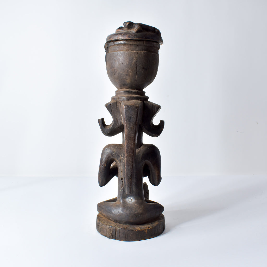 Chokwe Figure with Bowl with Lid Congo