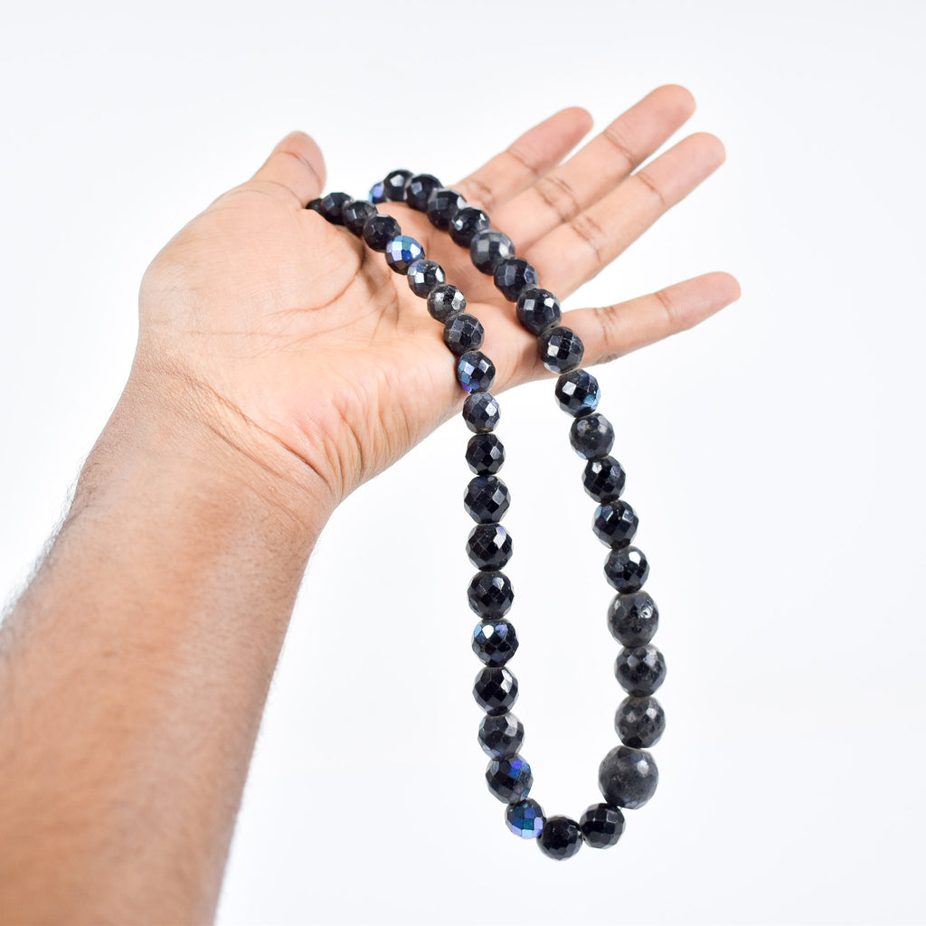 Iridescent Fumed Bohemian Trade Black Beads