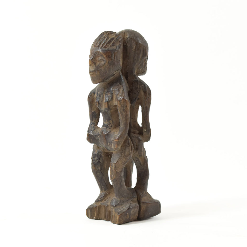 Luba Female and Male Fetish Figurine Congo