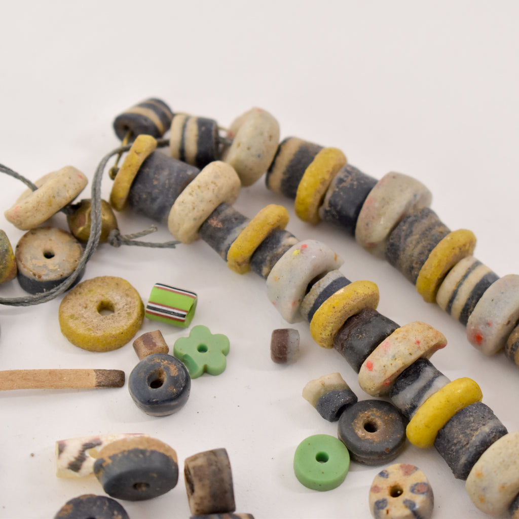 Multicolor Krobo "Recycled" Powder Glass Beads