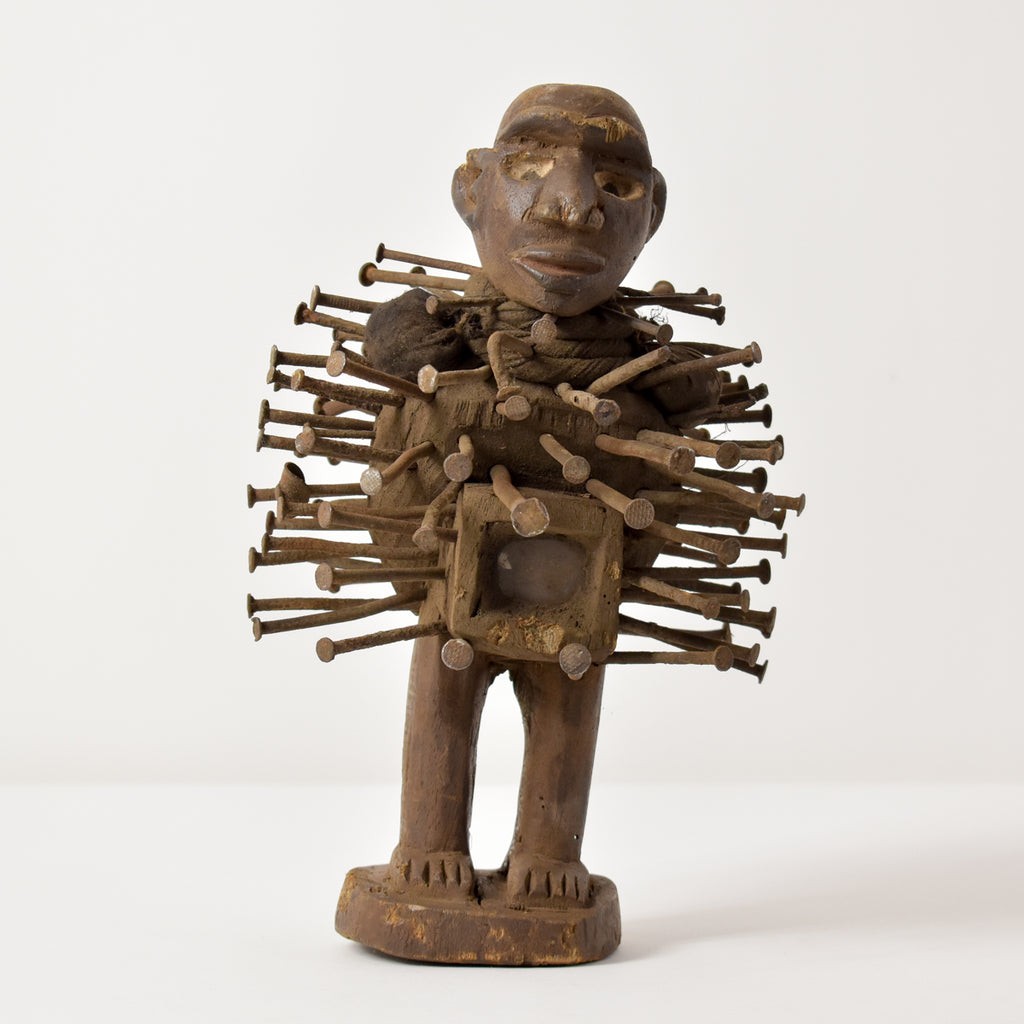 Bakongo Nkisi Power Nail Fetish Figure Congo