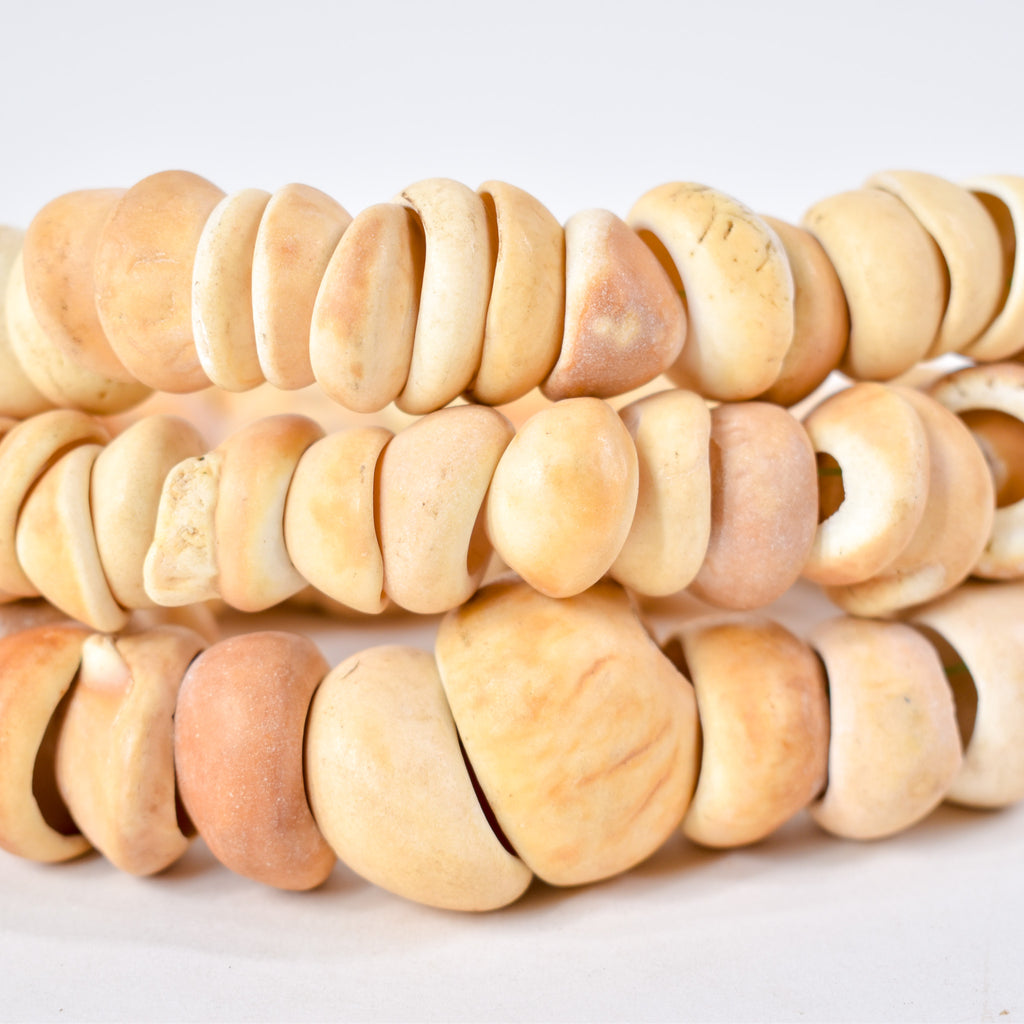 Conus Shell Beads Mauritanian Graduated 40 Inch