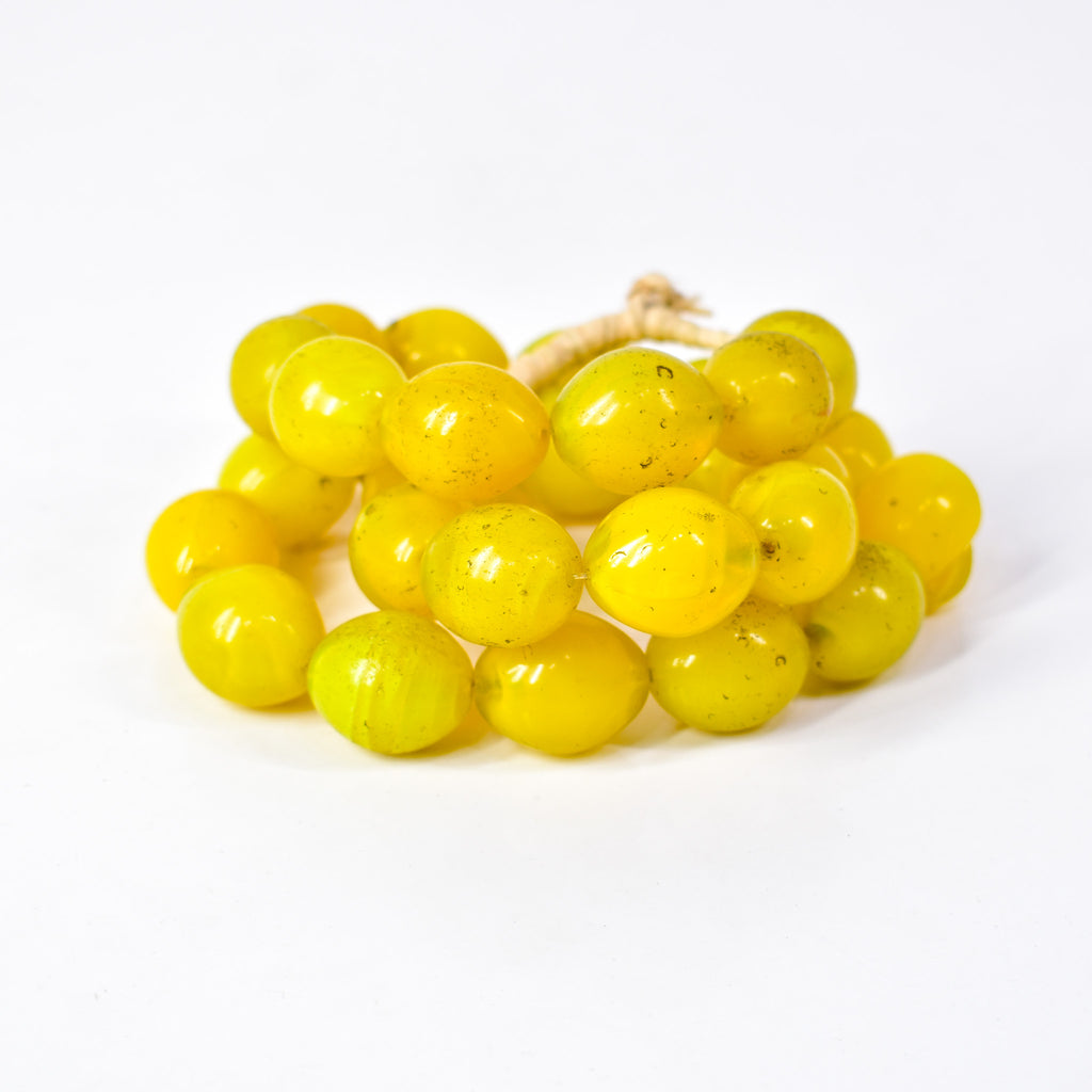 Yellow Pigeon Egg Trade Beads
