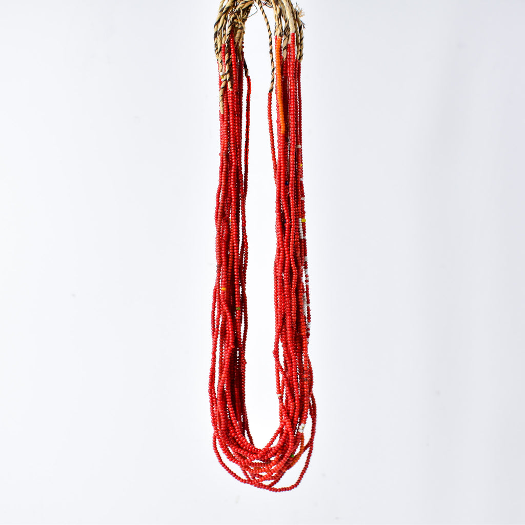 19 Strands Old Seed Red Mixed Trade Beads