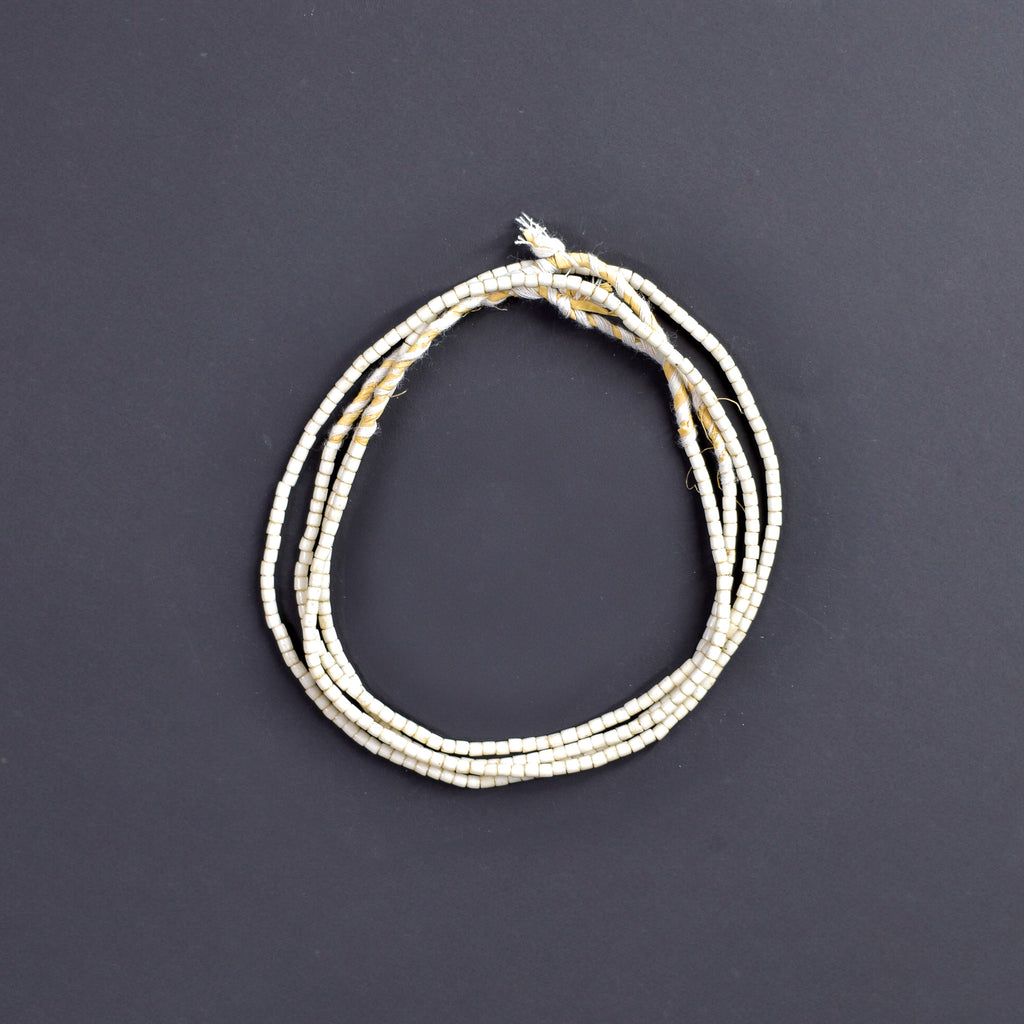 2 Strands Tile White Trade Beads