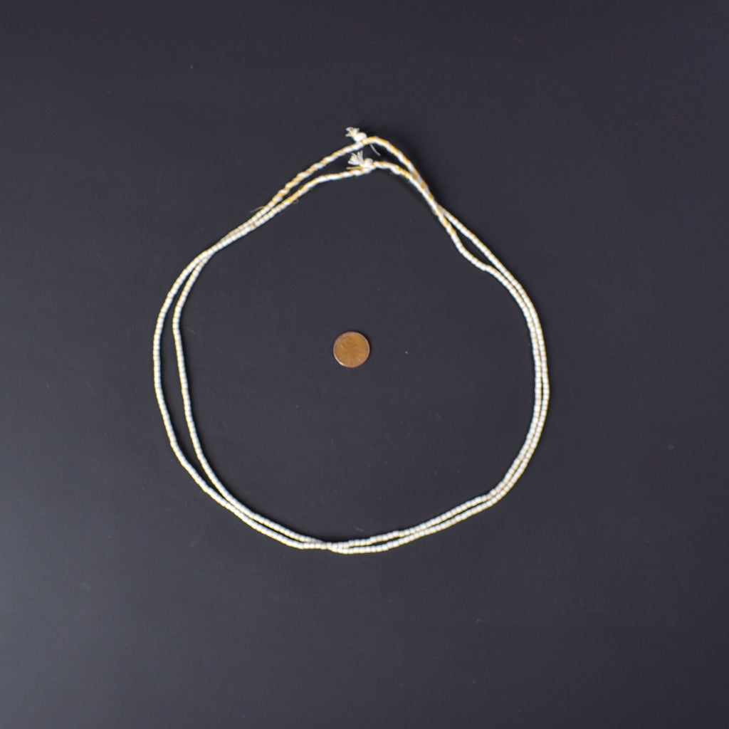 2 Strands Tile White Trade Beads