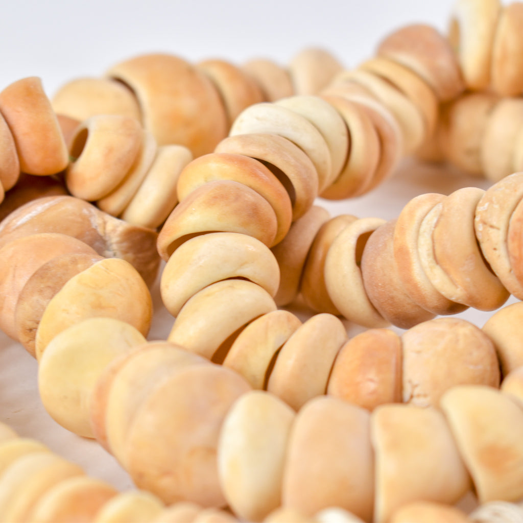Conus Shell Beads Mauritanian Graduated 40 Inch