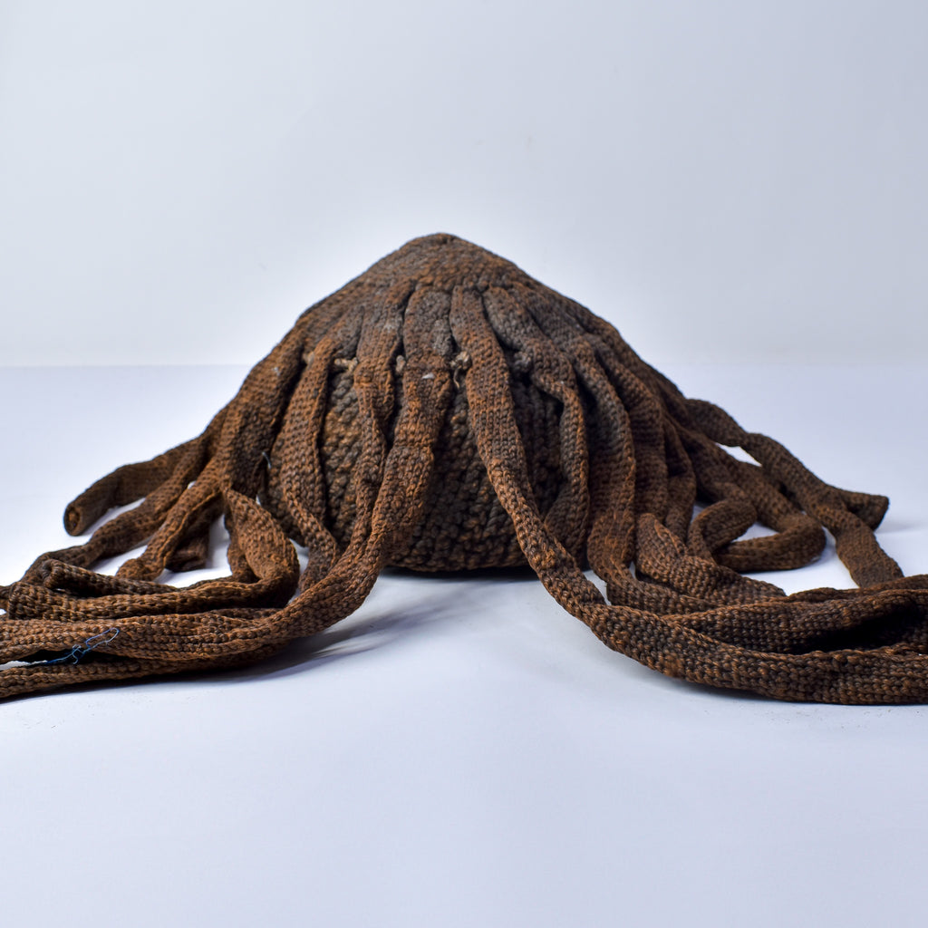 Bamileke Wood and Raffia Hat Cameroon