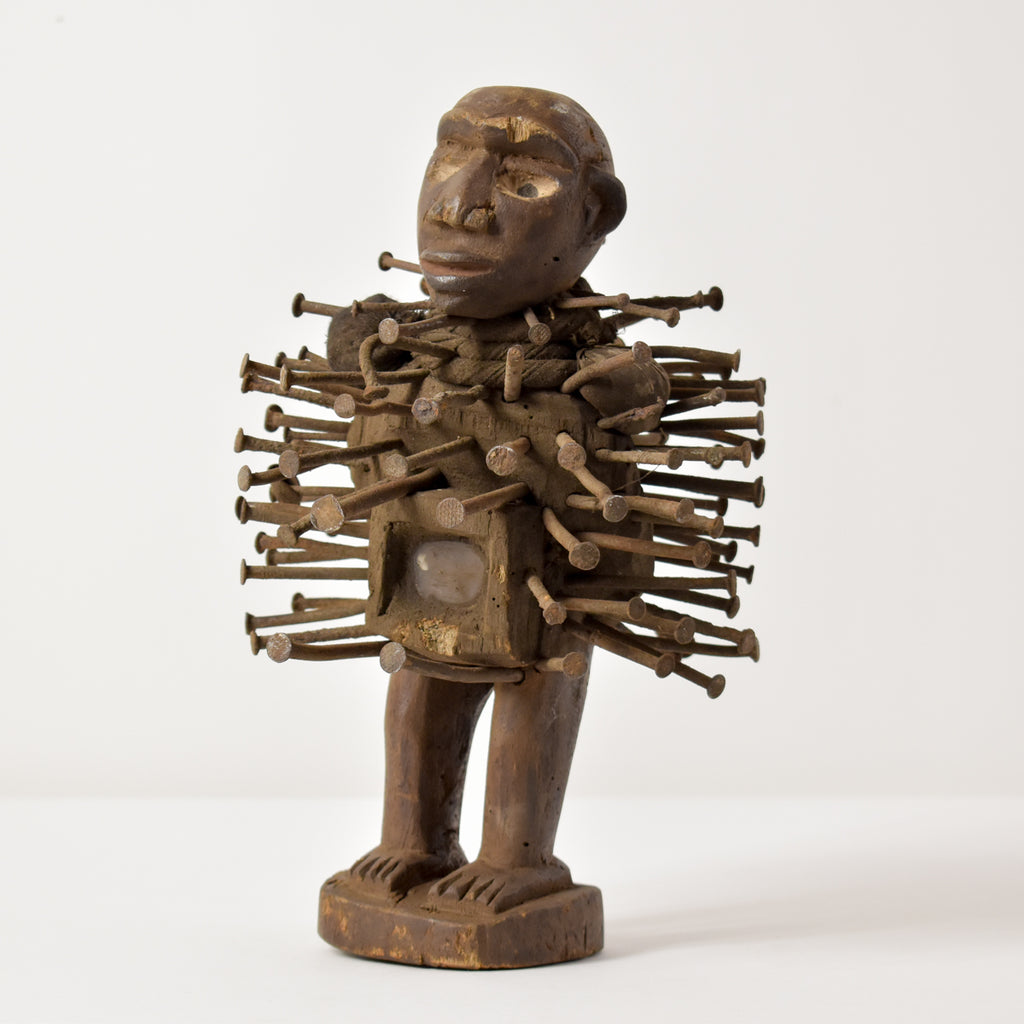 Bakongo Nkisi Power Nail Fetish Figure Congo