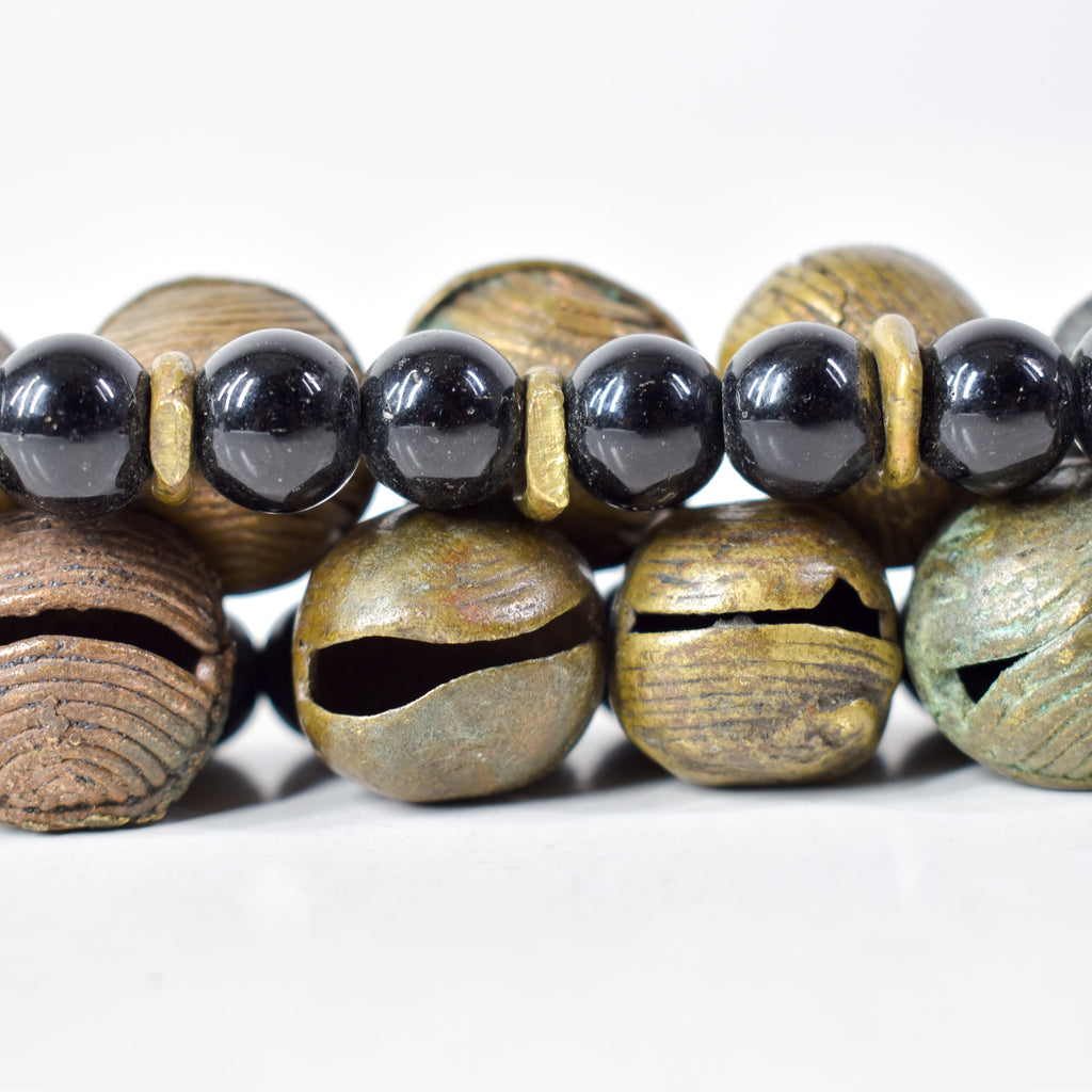 Yoruba Bells with Black Beads
